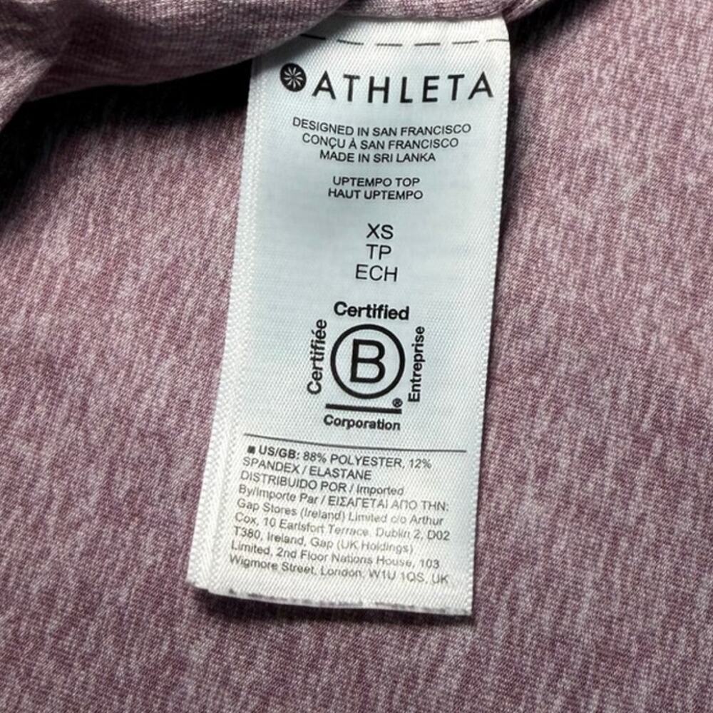 Athleta Thumbhole Long Sleeve Top XS Athleisure Workout Running Base Layer Shirt - Picture 8 of 10